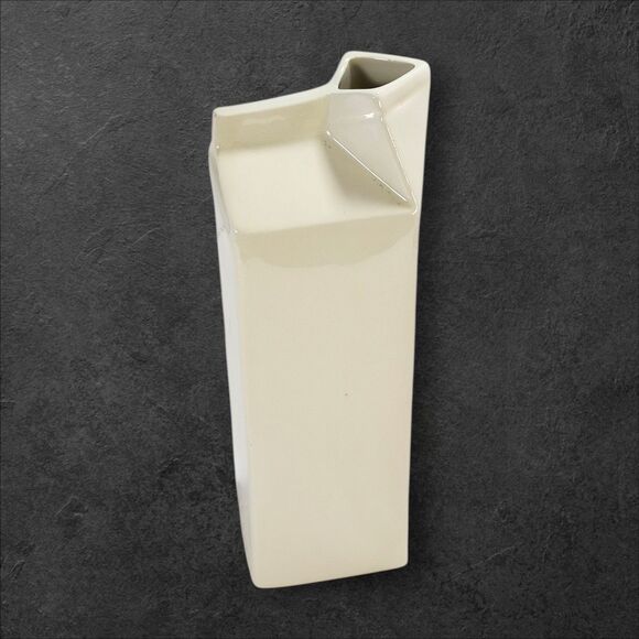 Vintage 1984 Margo Cow Pitcher Farmhouse Ceramic Milk Carton Jug Cottagecore - Picture 4 of 9